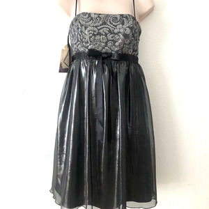 Jessica McClintock Black/Silver Dress Size 4